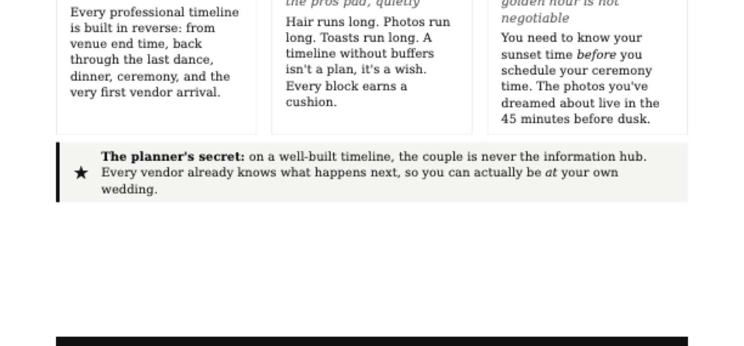 The rest of the guide, blurred